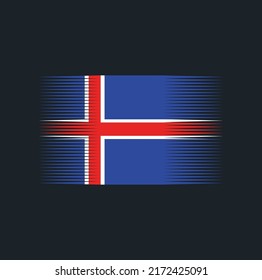 Iceland Flag Brush. National Flag