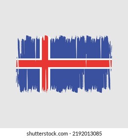 Iceland Flag Brush. National Flag
