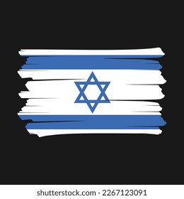 Isländische Flagge - Vektorgrafik mit Pinselstrich