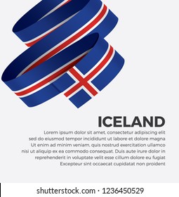 Iceland flag for decorative.Vector background