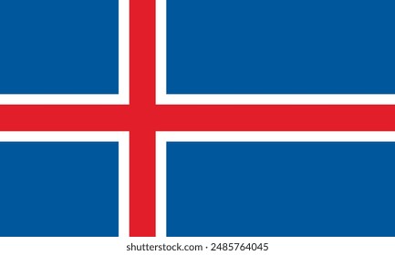 Iceland flag in high resolution vector. EPS10