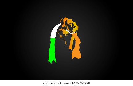 iceland Flag Holding In Hand Man Stock Illustration