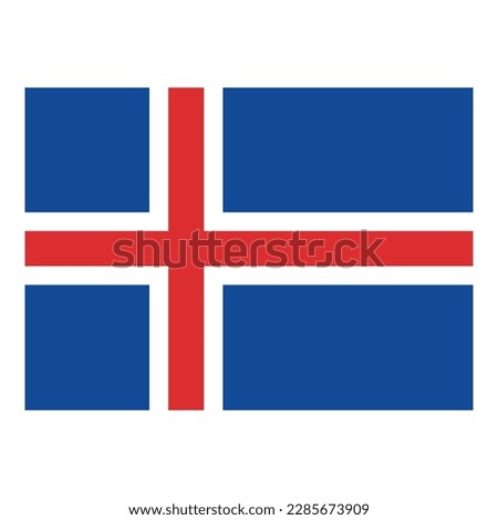 Iceland flag icon cartoon vector. Travel country. Island tourism