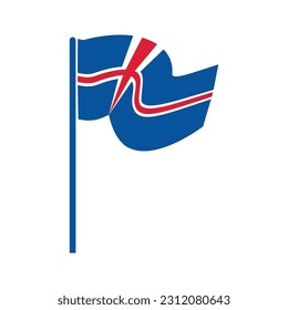 iceland flag icon vector illustration design