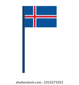 iceland flag icon vector illustration design