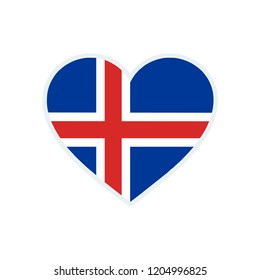 Iceland flag. Iceland love flag.