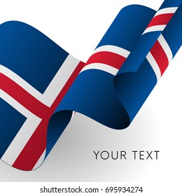 Iceland flag. Patriotic design. Vector illustration.