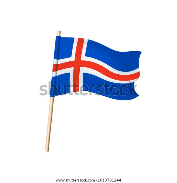 Iceland Flag Red White Cross On Stock Vector Royalty Free 1010781244