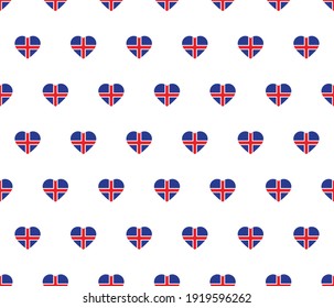 Iceland  flag seamless pattern.  Iceland  flag decorative texture vector 