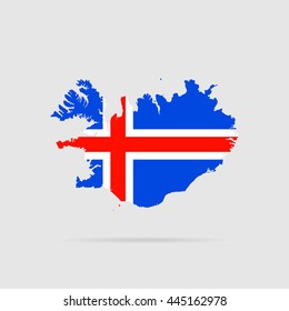 Iceland Flag Silhouette Vector Stock Vector (Royalty Free) 445162978 ...