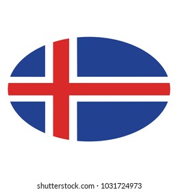 Iceland flag Vector Icon - Illustration, Vector illustration of flag of Iceland,Iceland flag on a gray background. Vector illustration.