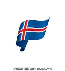 Iceland flag, vector illustration