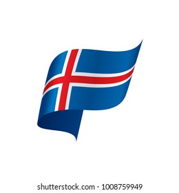 Iceland flag, vector illustration
