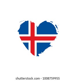 Iceland flag, vector illustration