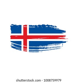 Iceland flag, vector illustration