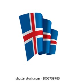 Iceland flag, vector illustration