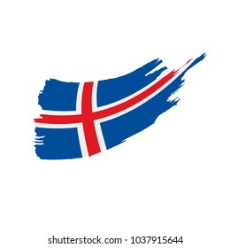 Iceland flag, vector illustration