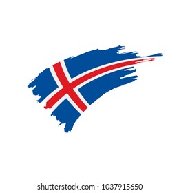 Iceland flag, vector illustration