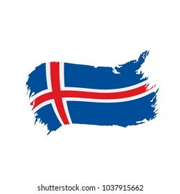 Iceland flag, vector illustration