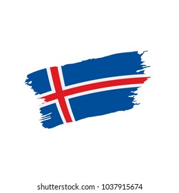 Iceland flag, vector illustration