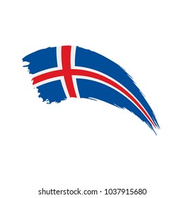 Iceland flag, vector illustration
