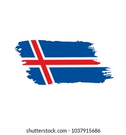 Iceland flag, vector illustration