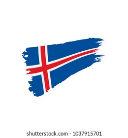 Iceland flag, vector illustration