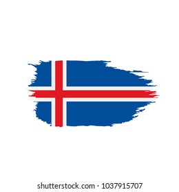 Iceland flag, vector illustration