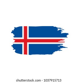 Iceland flag, vector illustration