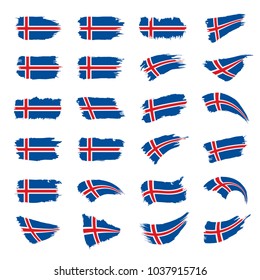 Iceland flag, vector illustration