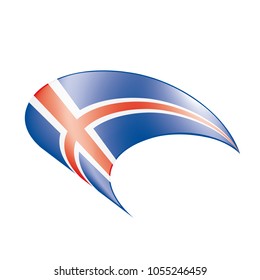 Iceland flag, vector illustration