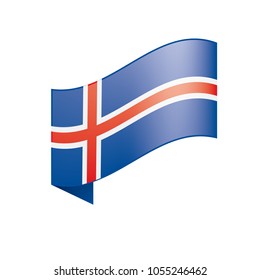 Iceland flag, vector illustration