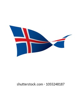Iceland flag, vector illustration