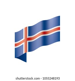 Iceland flag, vector illustration