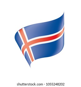 Iceland flag, vector illustration