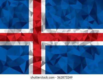 Iceland flag vector illustration.