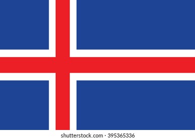 Iceland Flag . Vector Illustration