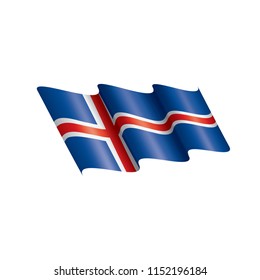 Iceland flag, vector illustration on a white background