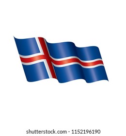 Iceland flag, vector illustration on a white background