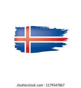 Iceland flag, vector illustration on a white background
