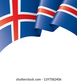 Iceland flag, vector illustration on a white background