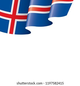Iceland flag, vector illustration on a white background