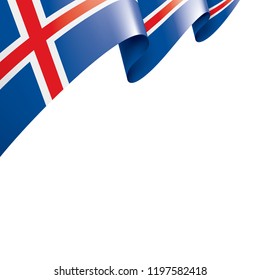 Iceland flag, vector illustration on a white background