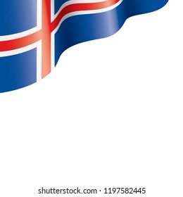 Iceland flag, vector illustration on a white background