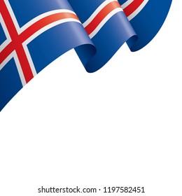 Iceland flag, vector illustration on a white background