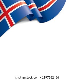 Iceland flag, vector illustration on a white background