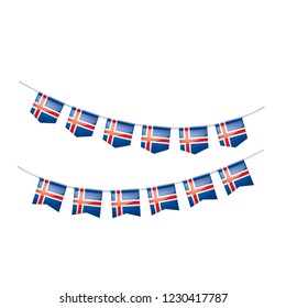 Iceland flag, vector illustration on a white background
