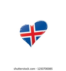 Iceland flag, vector illustration on a white background