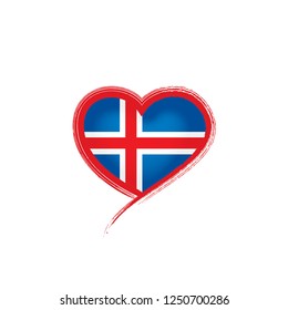 Iceland flag, vector illustration on a white background