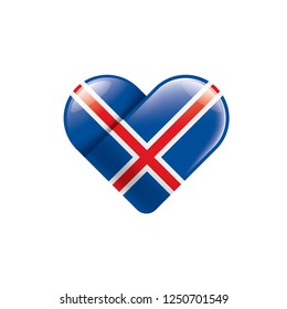 Iceland flag, vector illustration on a white background